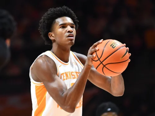 
Tennessee's Julian Phillips (2) at the free-throw line during the NCAA college basketball game against Georgia on Wednesday, January 24, 2023 in Knoxville, Tenn. Gvx Ut Hoops Georgia
